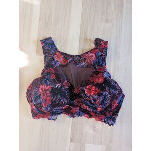 Floral Lace Bralette With Mesh Detailing By VS Pink Pull on Floral